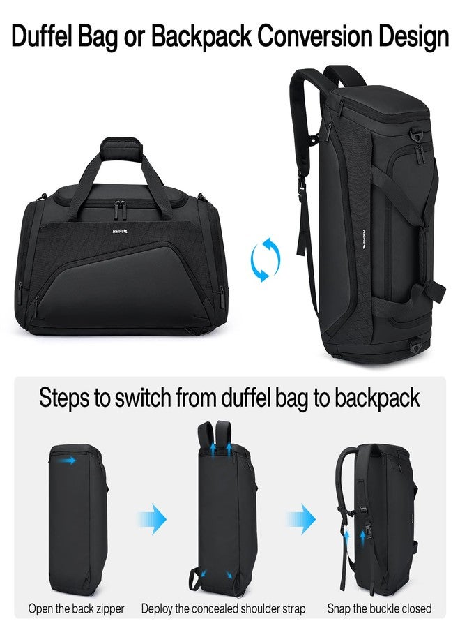 Hanke Carry On Luggage Airline Approved Duffle Bag for Travel, Multifunctional 3 In 1 Travel Duffel Bags for Traveling, 44L Weekender Overnight Gym Hiking Tote Bags for Men & Women.（Black） - Image 4
